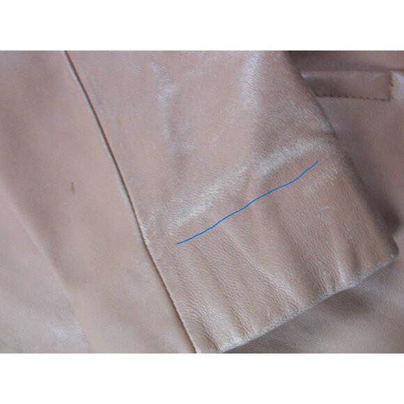 Juliet Michelle Women's Soft Lamb Skin L Brown Mustard Leather Zip up Jacket Coa - Picture 4 of 12